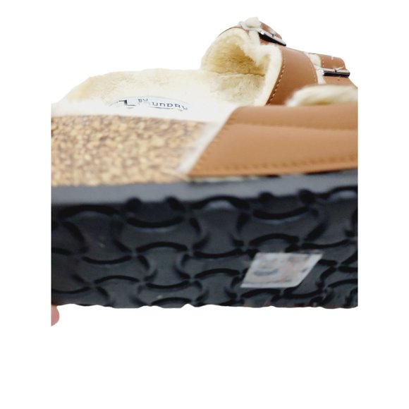 CL By laundry brown Furry corky Sandals slide euro 39 - Picture 9 of 9